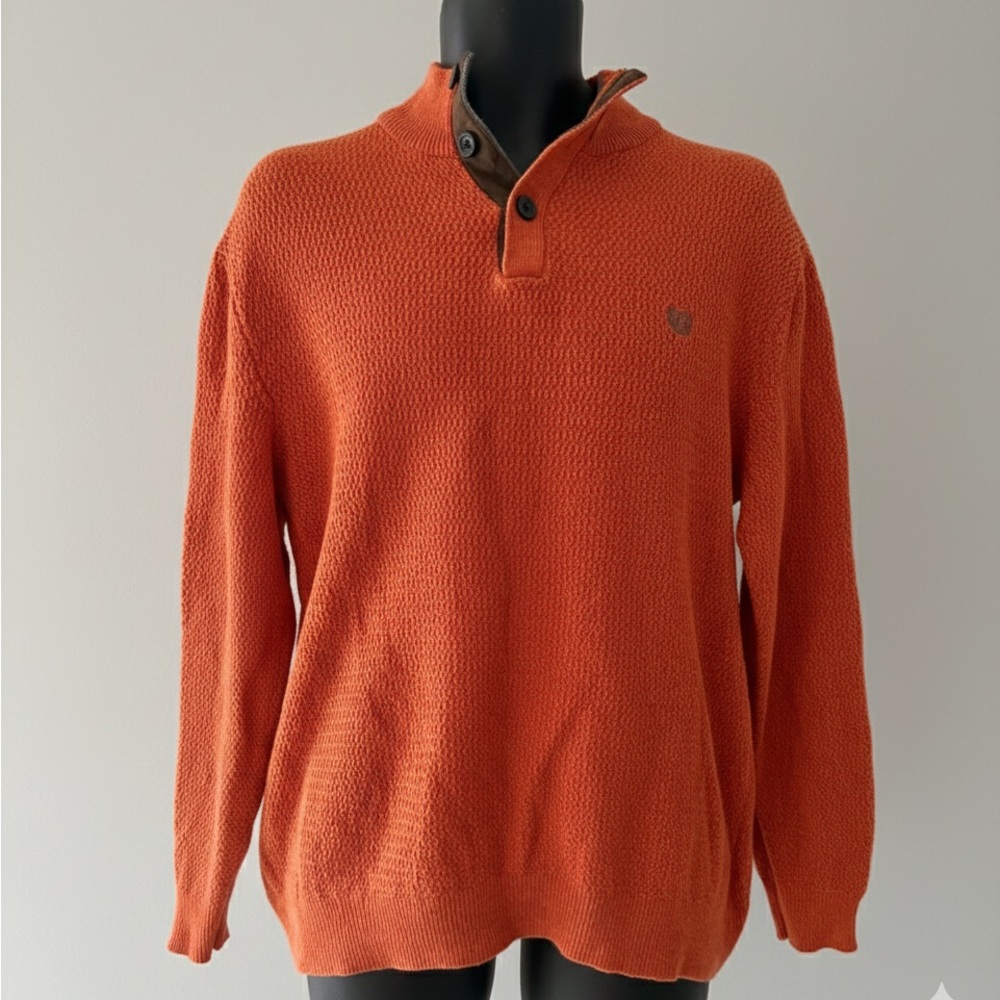 Chaps Men's Quarter-Button Sweater